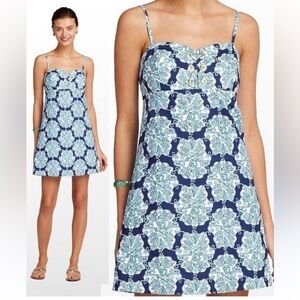 LILLY PULITZER Rilee "Hey Sailor" Printed Lace Up Blue Mermaid Nautical Mini 4